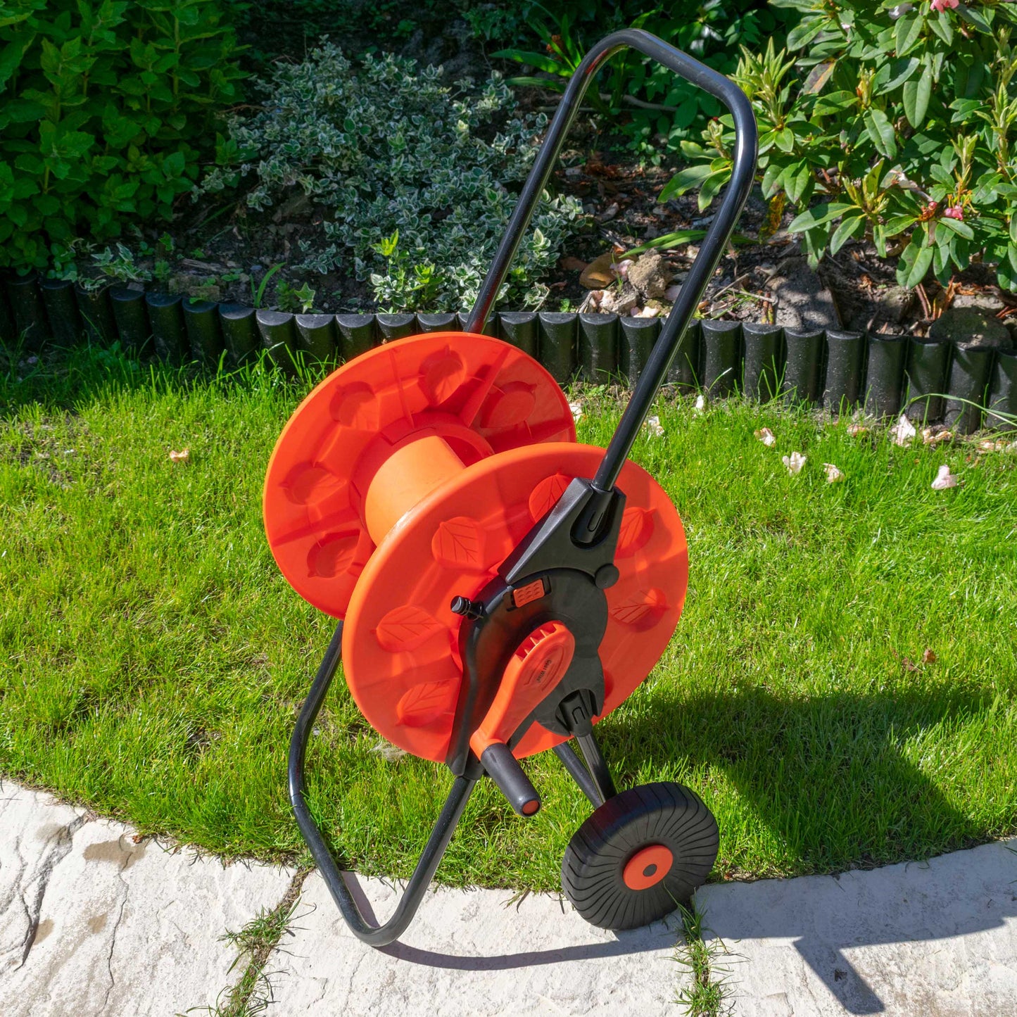 Hose Cart with Wheels for 60m 1/2in Garden Hose CW for Outdoor Hose Accessory