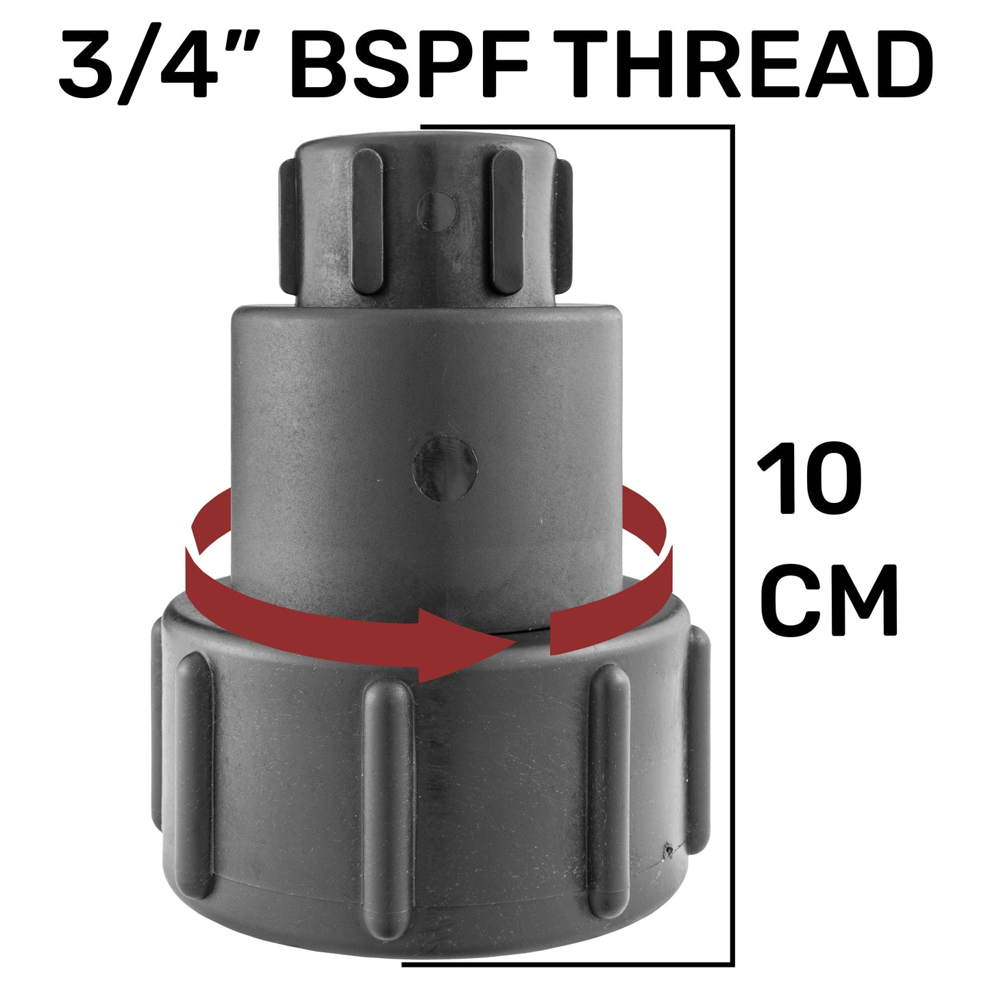 IBC 2 S60X6 - 1in BSPF Extender Adaptor with MDPE Tee 32mm for Hose Pipe Fitting