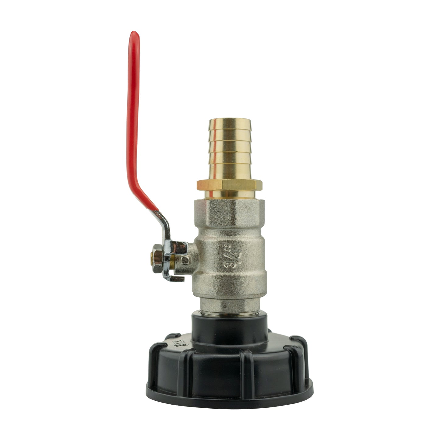 IBC 2 S60X6 Cap with Lever Valve and 19mm Brass Barb for DIY Workshop Accessory