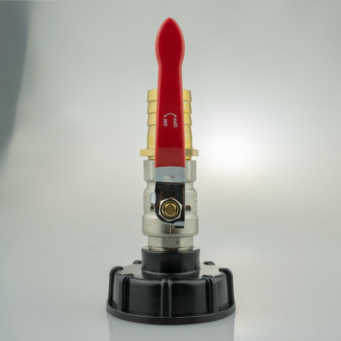 IBC 2 S60X6 Cap with Lever Valve and 25mm Brass Barb for DIY Workshop Accessory