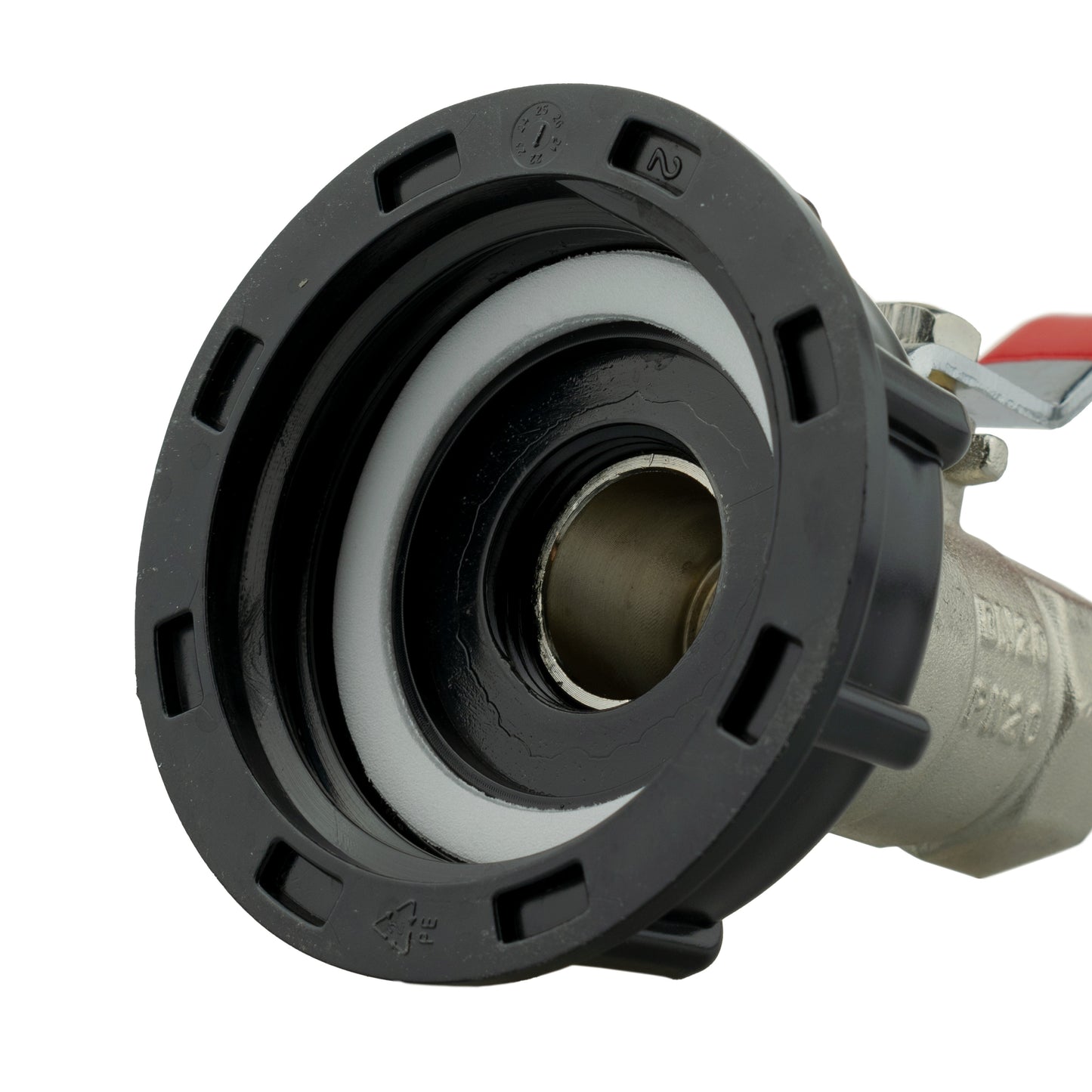 IBC 2 S60X6 Cap with Lever Valve, Click Lock and Hose Connector Zinc Tap Adapter