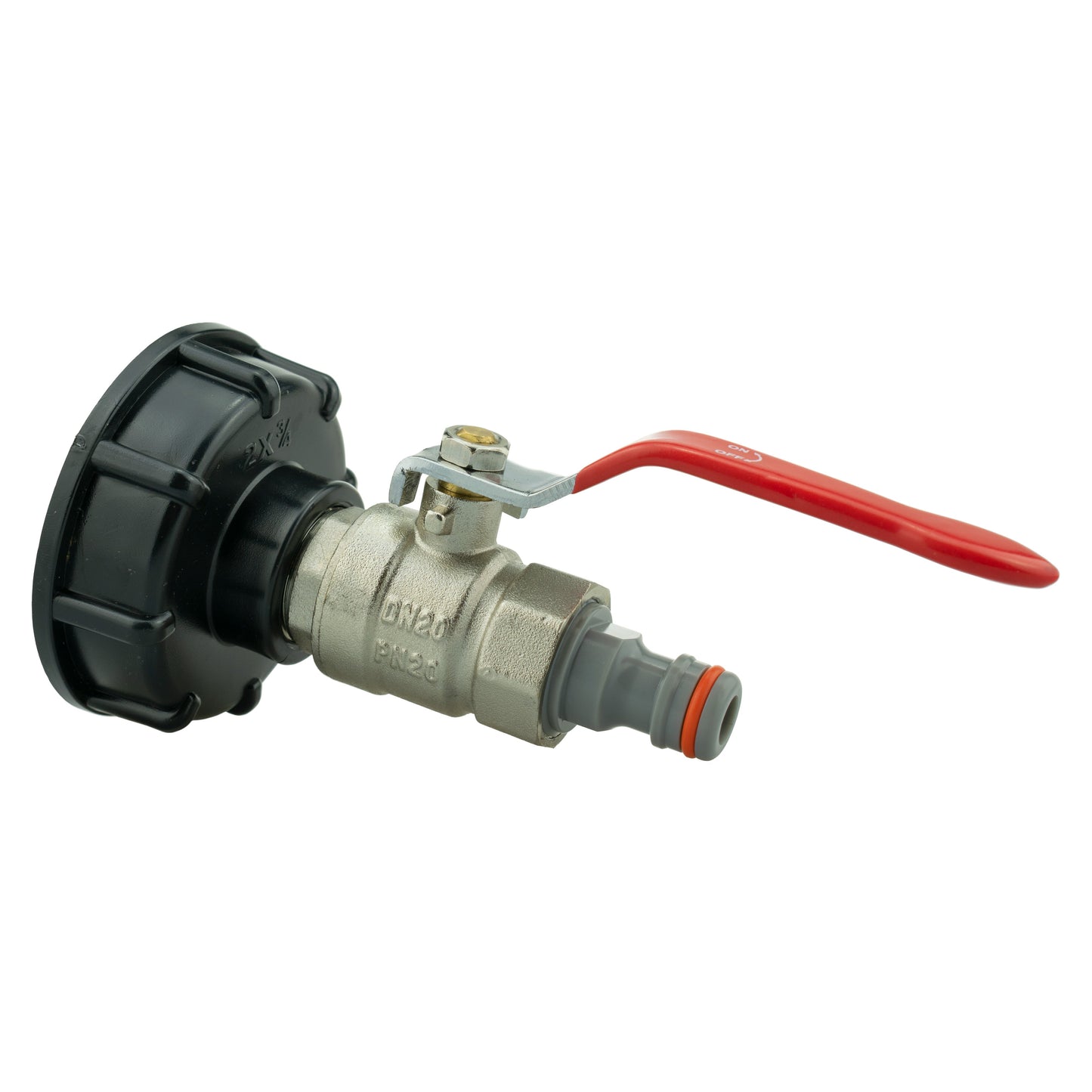 IBC 2 S60X6 Cap with Lever Valve and Male Quick Connector WL for Water Connector