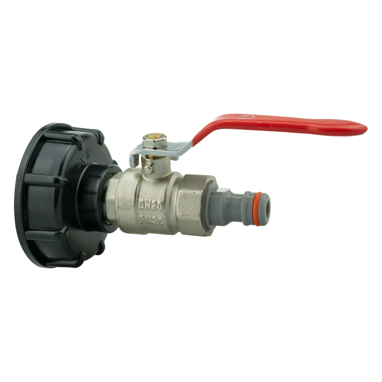 IBC 2 S60X6 Cap with Lever Valve and Male Quick Connector WL for Water Connector