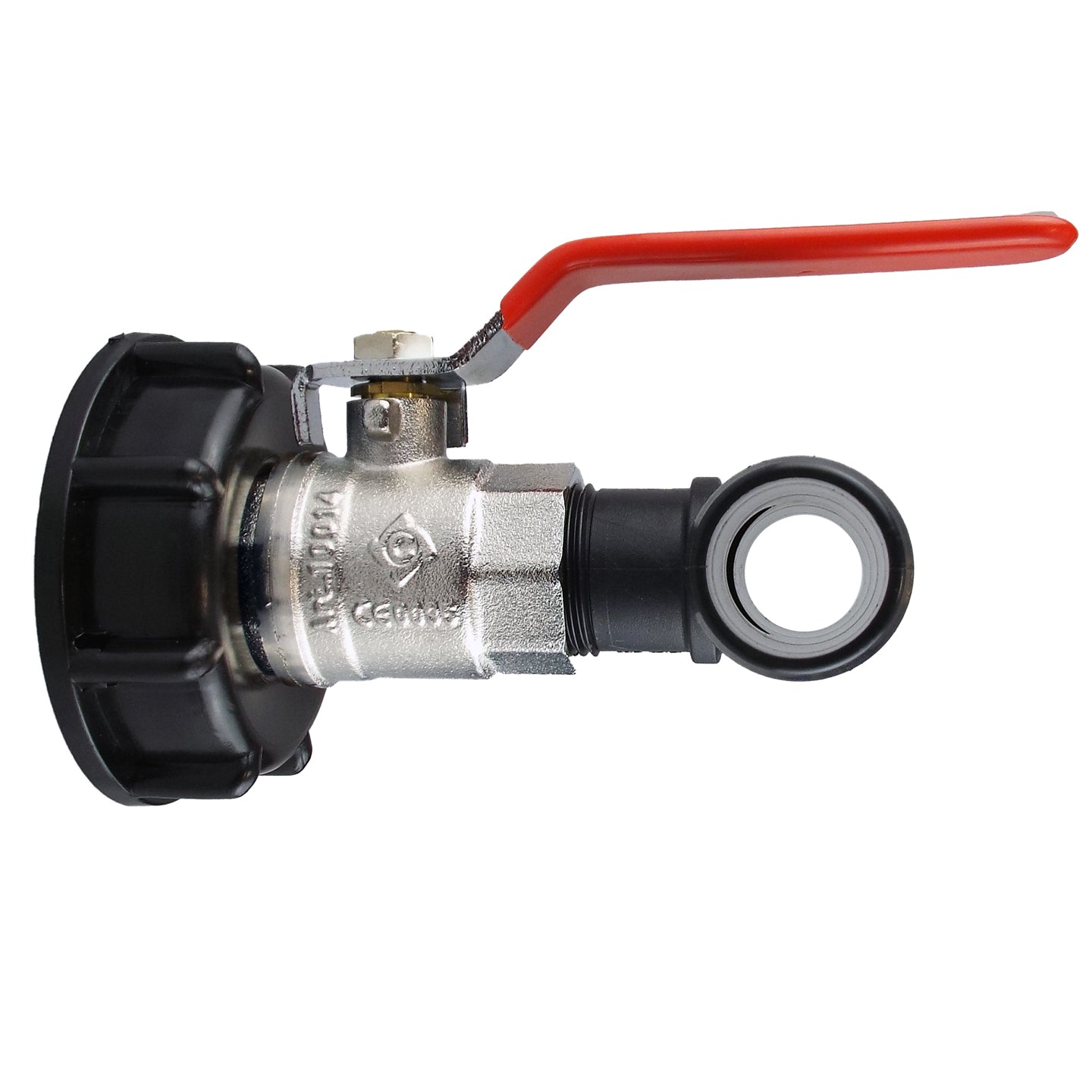 IBC 2 S60X6 Cap with Lever Valve and 25mm Barbed Tee for Drip Irrigation Fitting