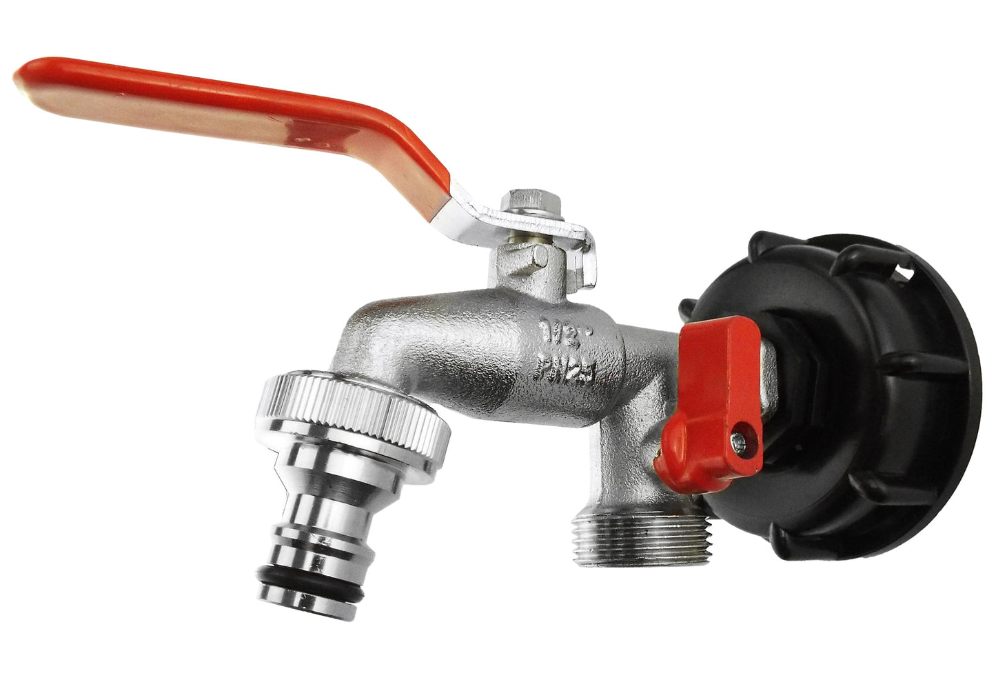 IBC 2 S60X6 Cap with Double Tap 1/2 BSP Hose Pipe Fitting DIY Workshop Accessory