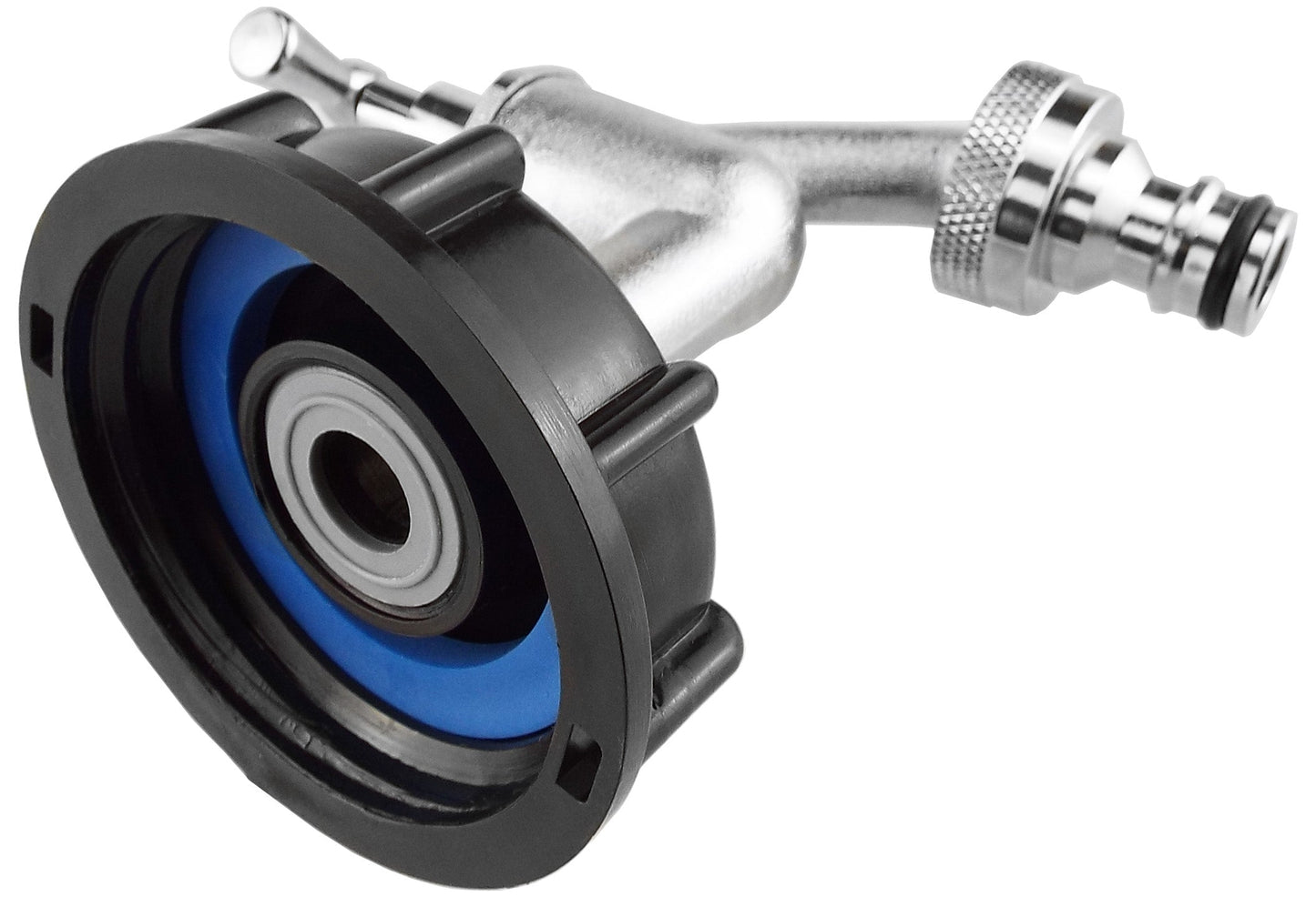 IBC 2 S60X6 Cap with Quick Connect Nickle Plated Bib Tap 3/4 BSP Water Connector
