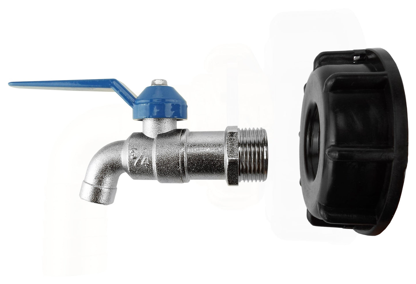 IBC 2 S60X6 Cap with Basic Garden Tap 1/2 BSP Garden Hose Pipe Hose Pipe Fitting