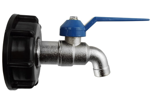 IBC 2 S60X6 Cap with Basic Garden Tap 1/2 BSP Garden Hose Pipe Hose Pipe Fitting