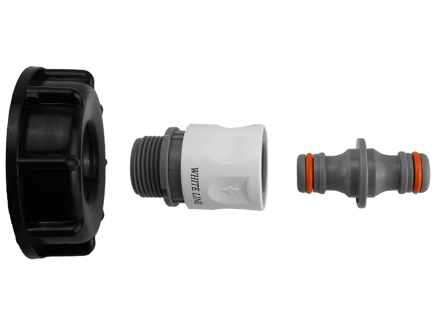 IBC 2 S60X6 Cap with 3/4 BSP Threaded Hose Connector and Double Male WL