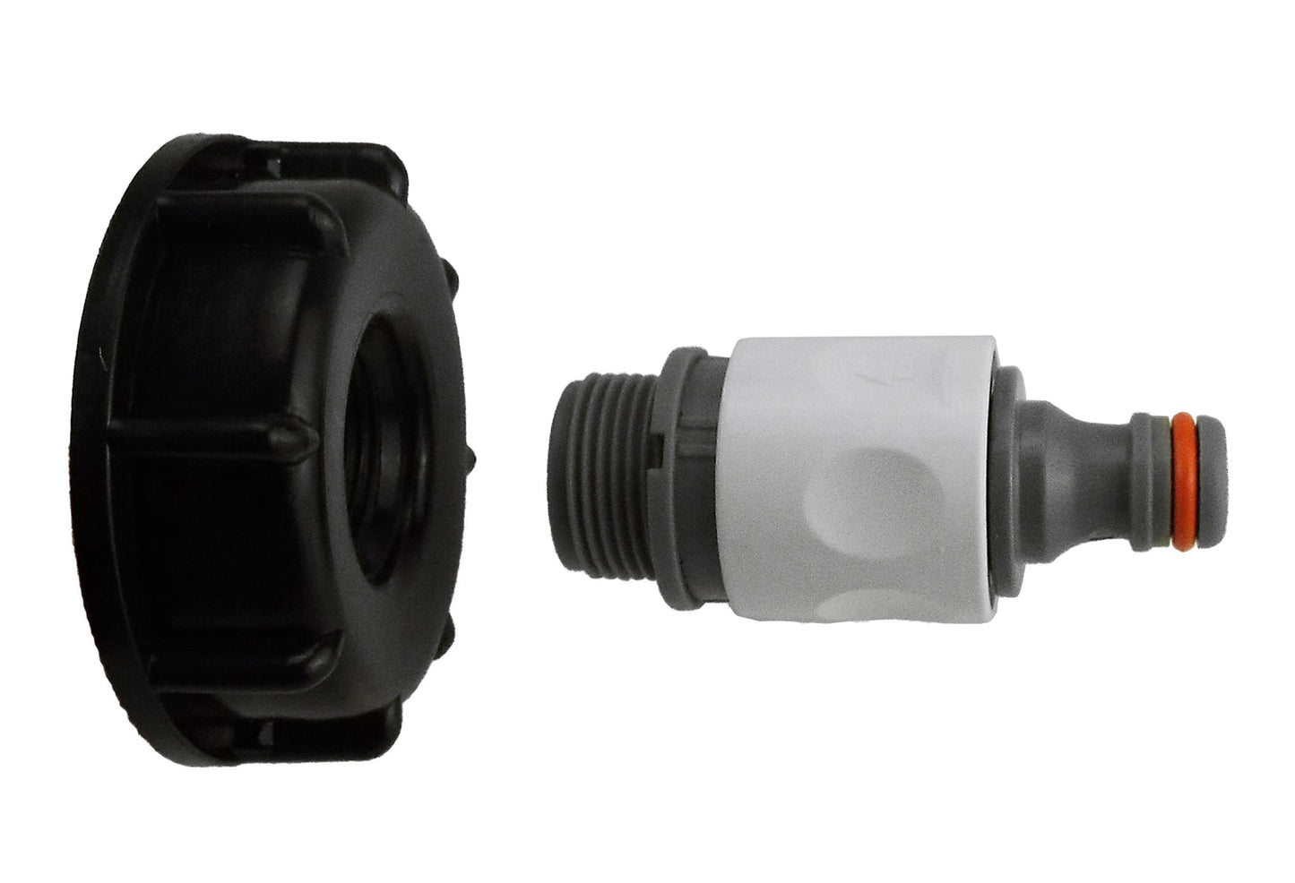 IBC 2 S60X6 Cap with 3/4 BSP Threaded Hose Connector and Double Male WL