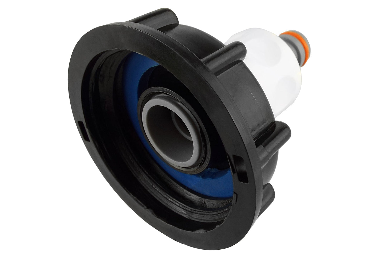 IBC 2 S60X6 Cap with 3/4 BSP Threaded Hose Connector and Double Male WL