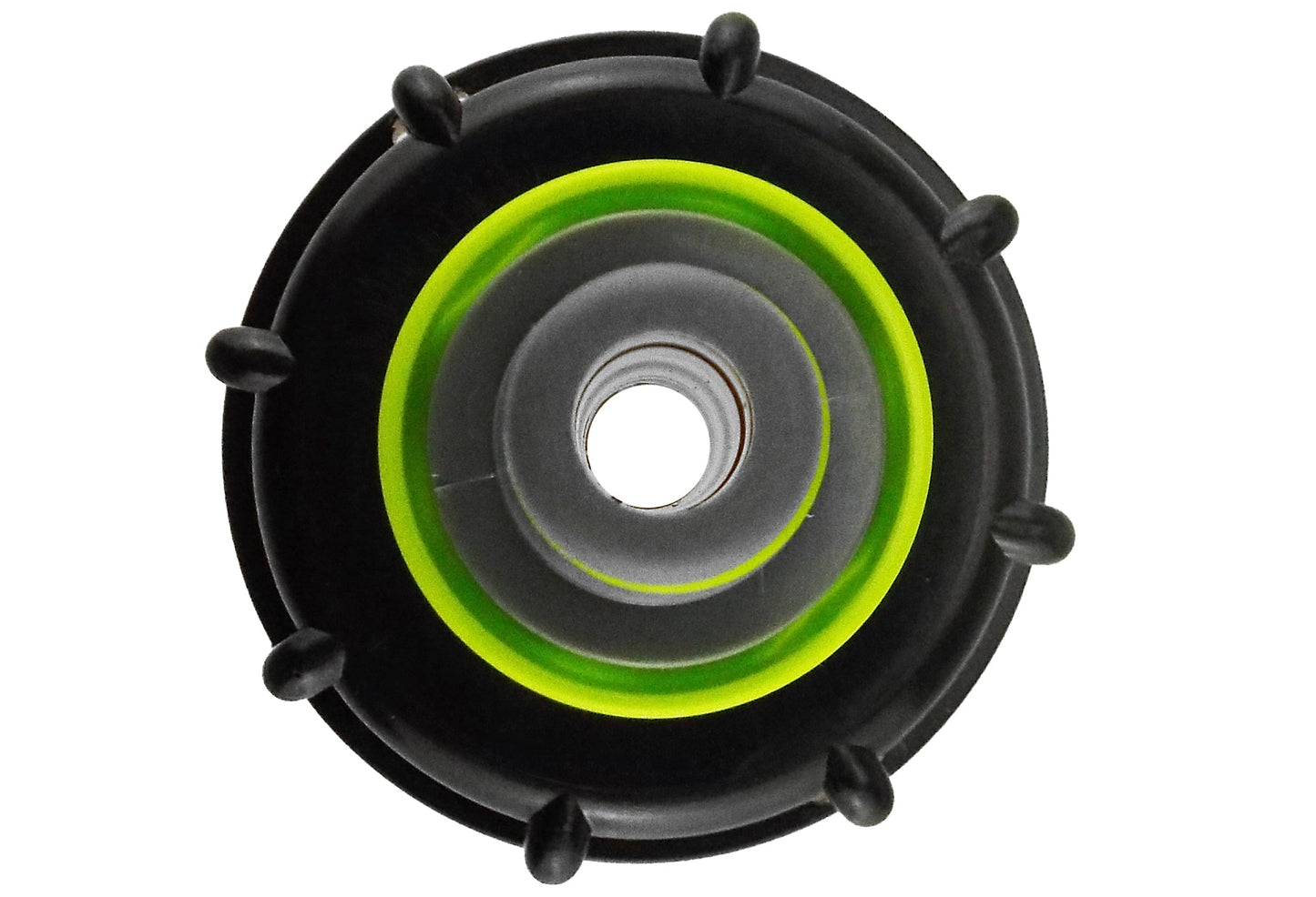 IBC 2 S60X6 Cap with 3/4 BSP Threaded Hose Connector and Double Male Lime