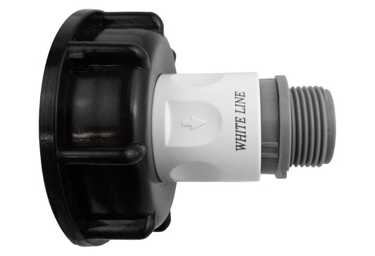 IBC 2 S60X6 Cap with Male Quick Connector and 3/4 BSP Threaded Hose Connector