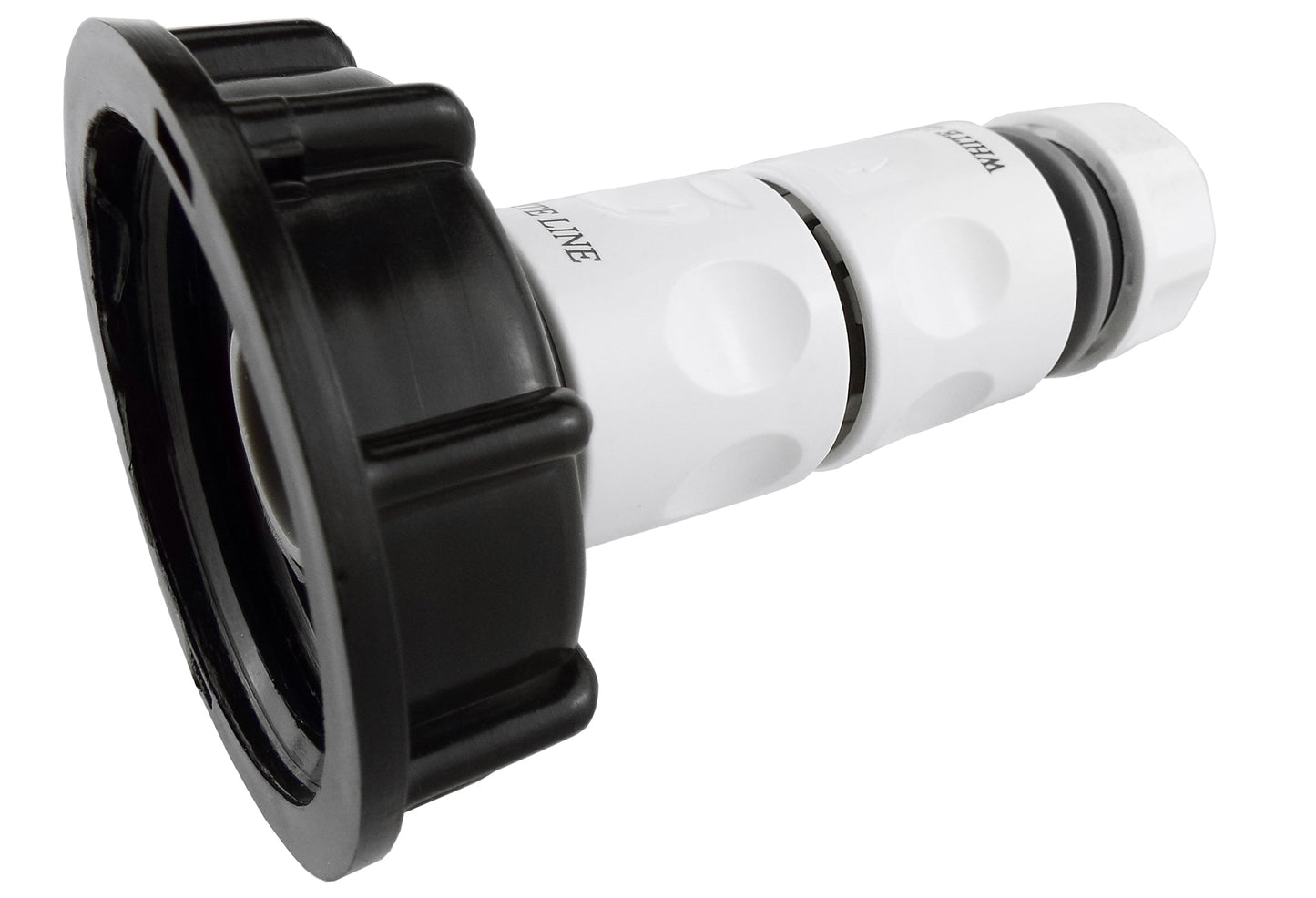 IBC 2 S60X6 Cap with Threaded Hose Fitting, Double Male and Hose Connector WL
