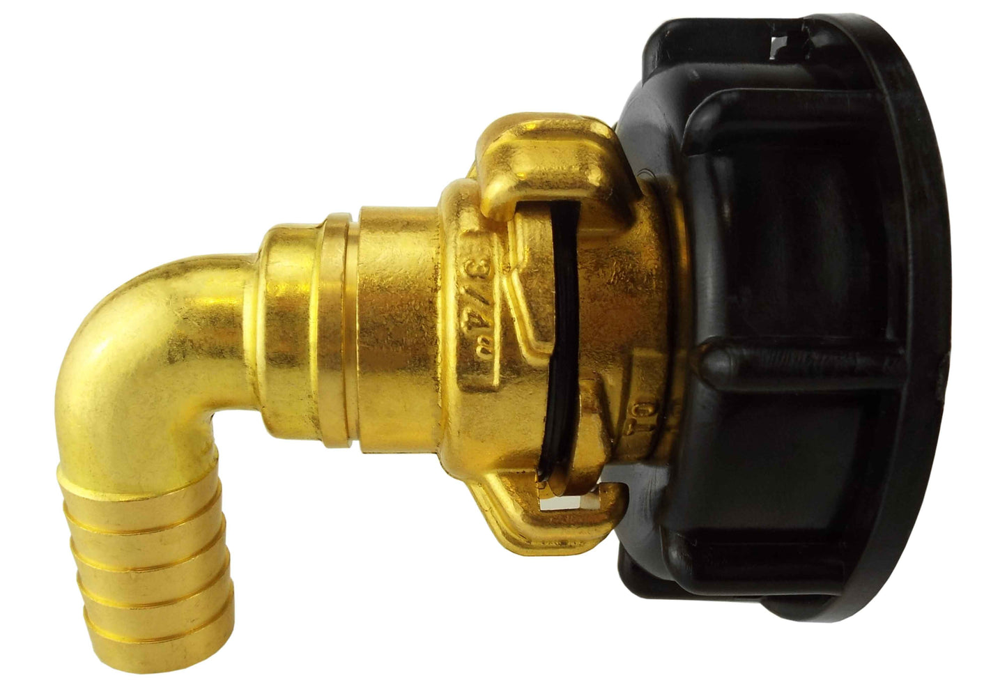 IBC 2 S60X6 Cap with Geka Type Fittings 13mm Barb Swivel Elbow Hose Pipe Fitting