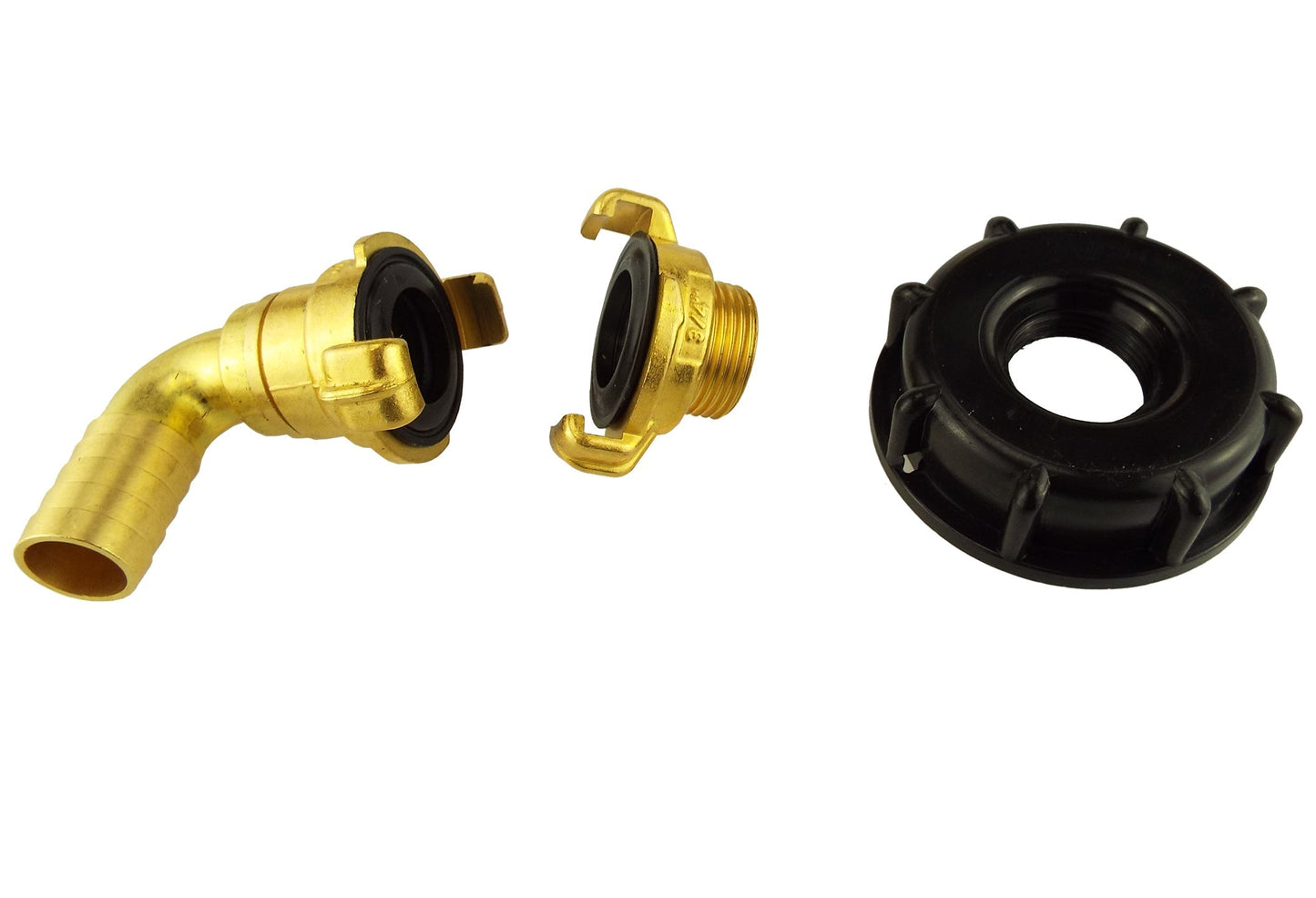 IBC 2 S60X6 Cap with Geka Type Fittings 25mm Barb Swivel Elbow Hose Pipe Fitting