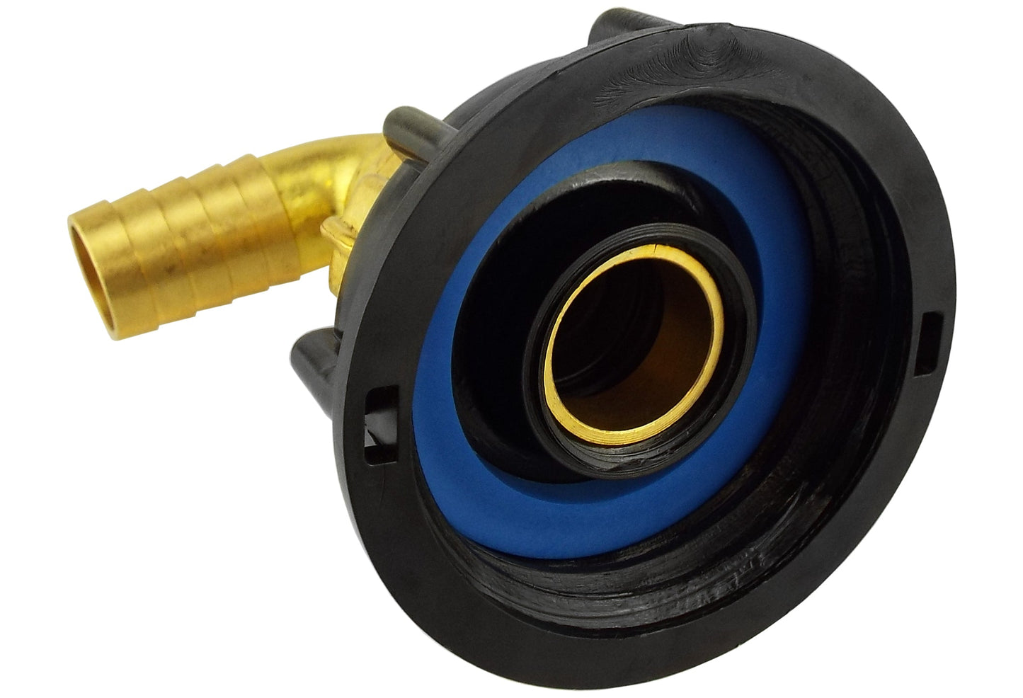 IBC 2 S60X6 Cap with Geka Type Fittings 13mm Barb Swivel Elbow Hose Pipe Fitting