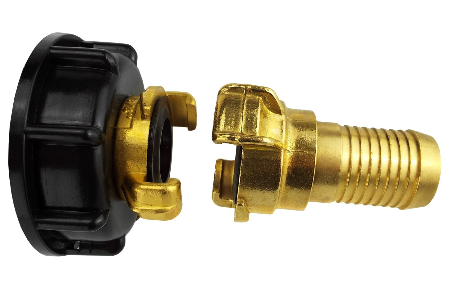 IBC 2 S60X6 Cap with Geka Type Fittings 19mm Swivel Barb for Brass Water Fitting