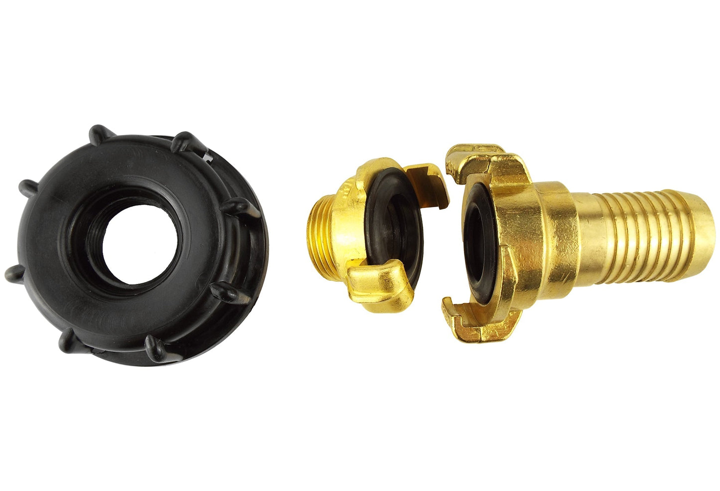 IBC 2 S60X6 Cap with Geka Type Fittings 19mm Swivel Barb for Brass Water Fitting