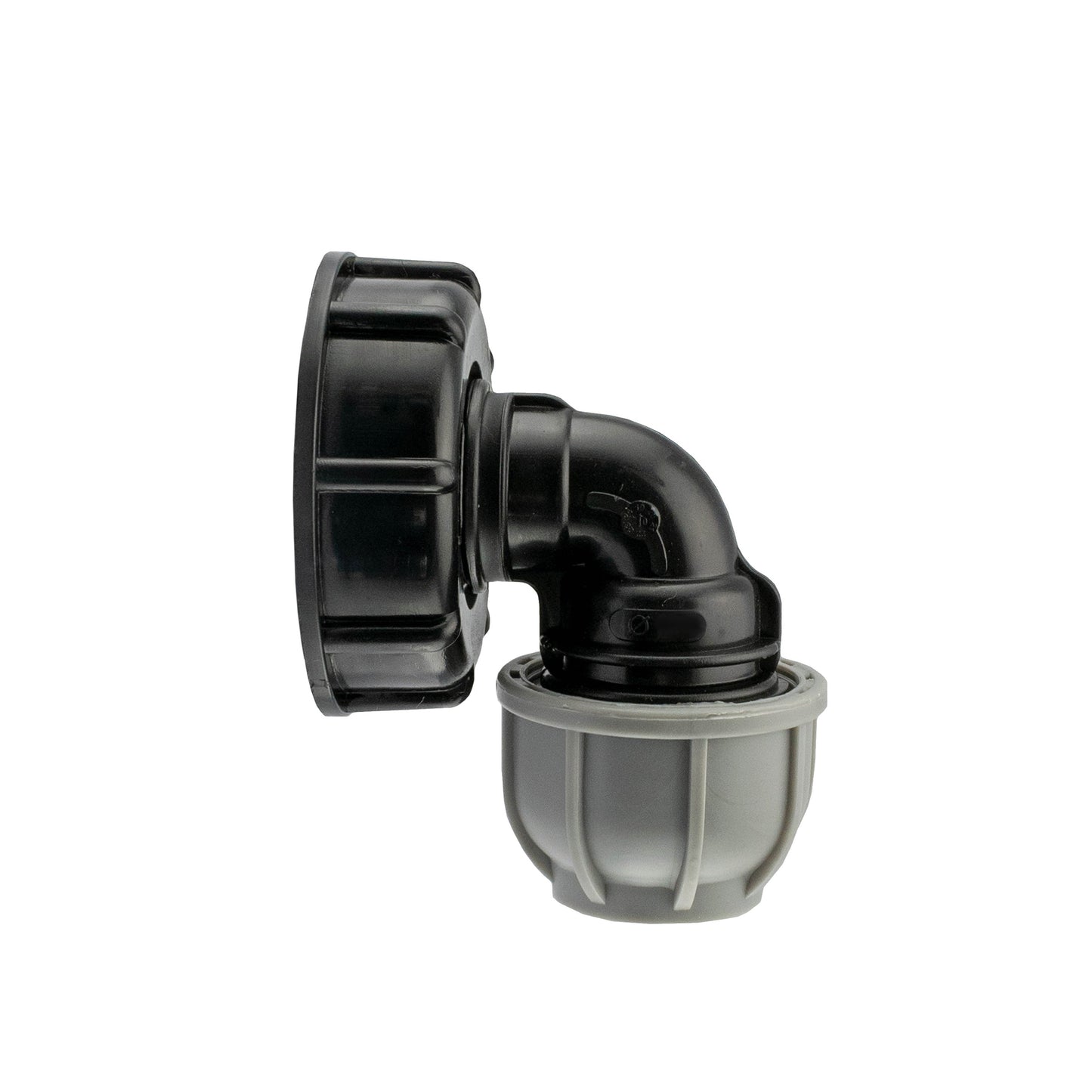 IBC 2 S60X6 Cap with 25mm MDPE Elbow MDPE Pipe Connector Drip Irrigation Fitting