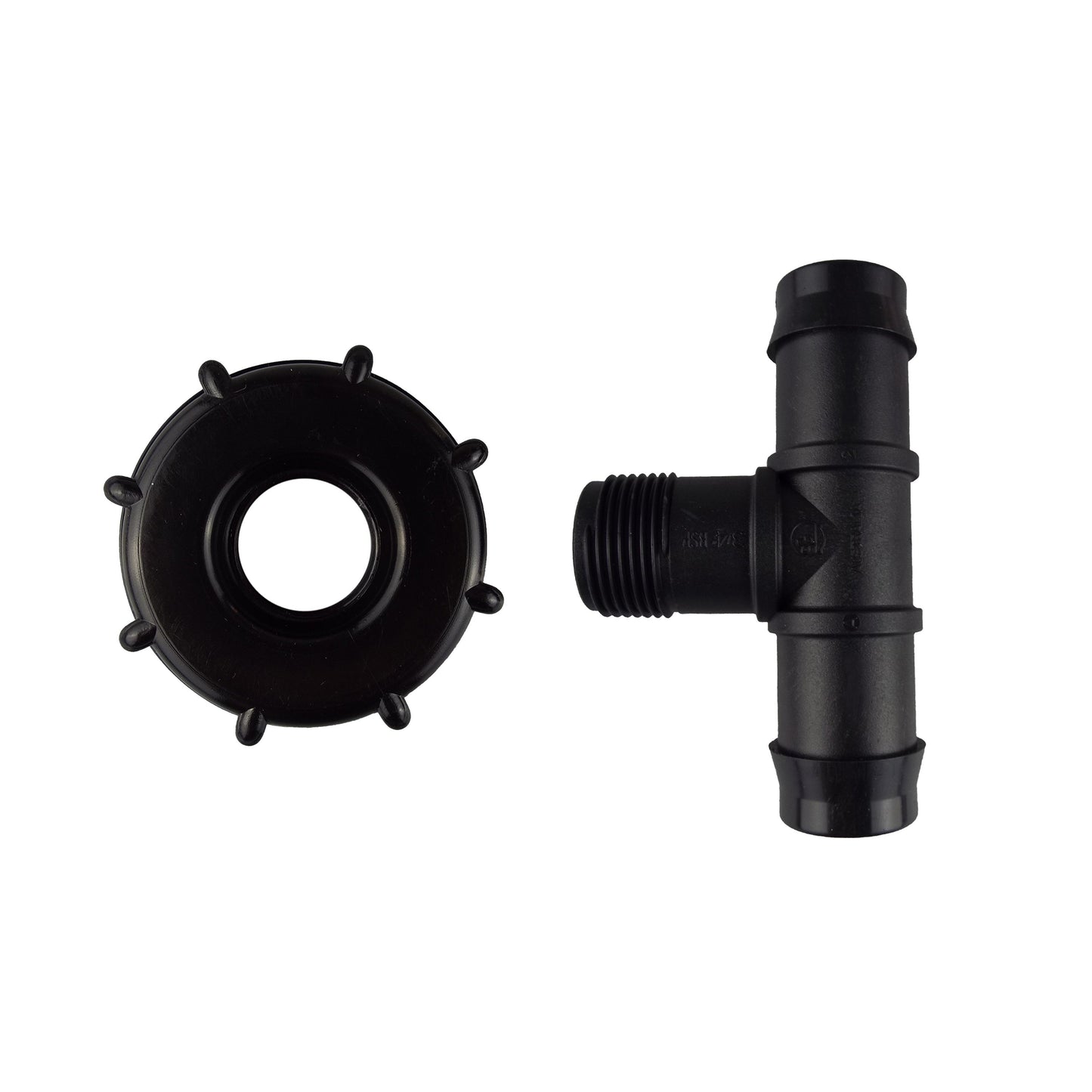 IBC 2 S60X6 Cap with 19mm Barbed Tee BSP Thread Fitting Drip Irrigation Fitting