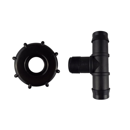 IBC 2 S60X6 Cap with 19mm Barbed Tee BSP Thread Fitting Drip Irrigation Fitting