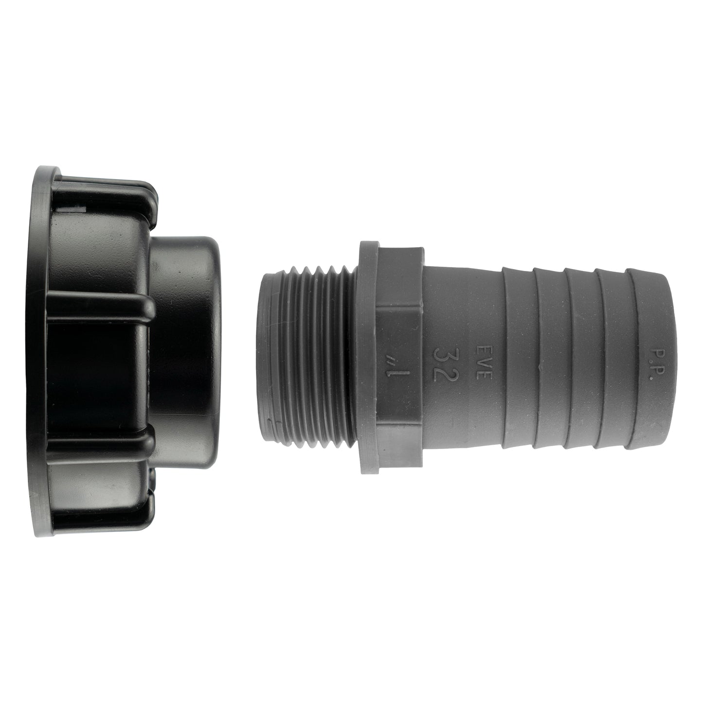 IBC 2 S60X6 Cap with 32mm Barb Straight Hose Pipe Fitting DIY Workshop Accessory