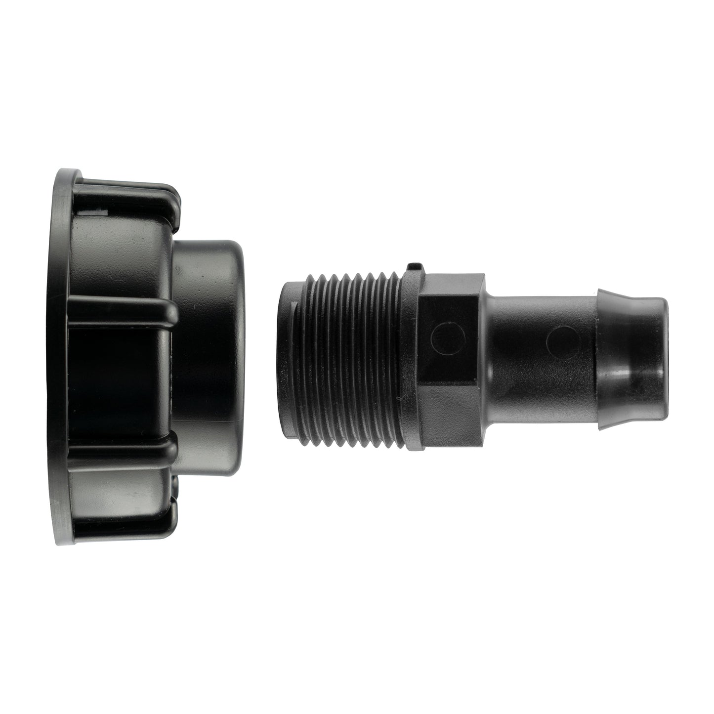 IBC 2 S60X6 Cap with 19mm Barbed Straight Barb Connector Drip Irrigation Fitting