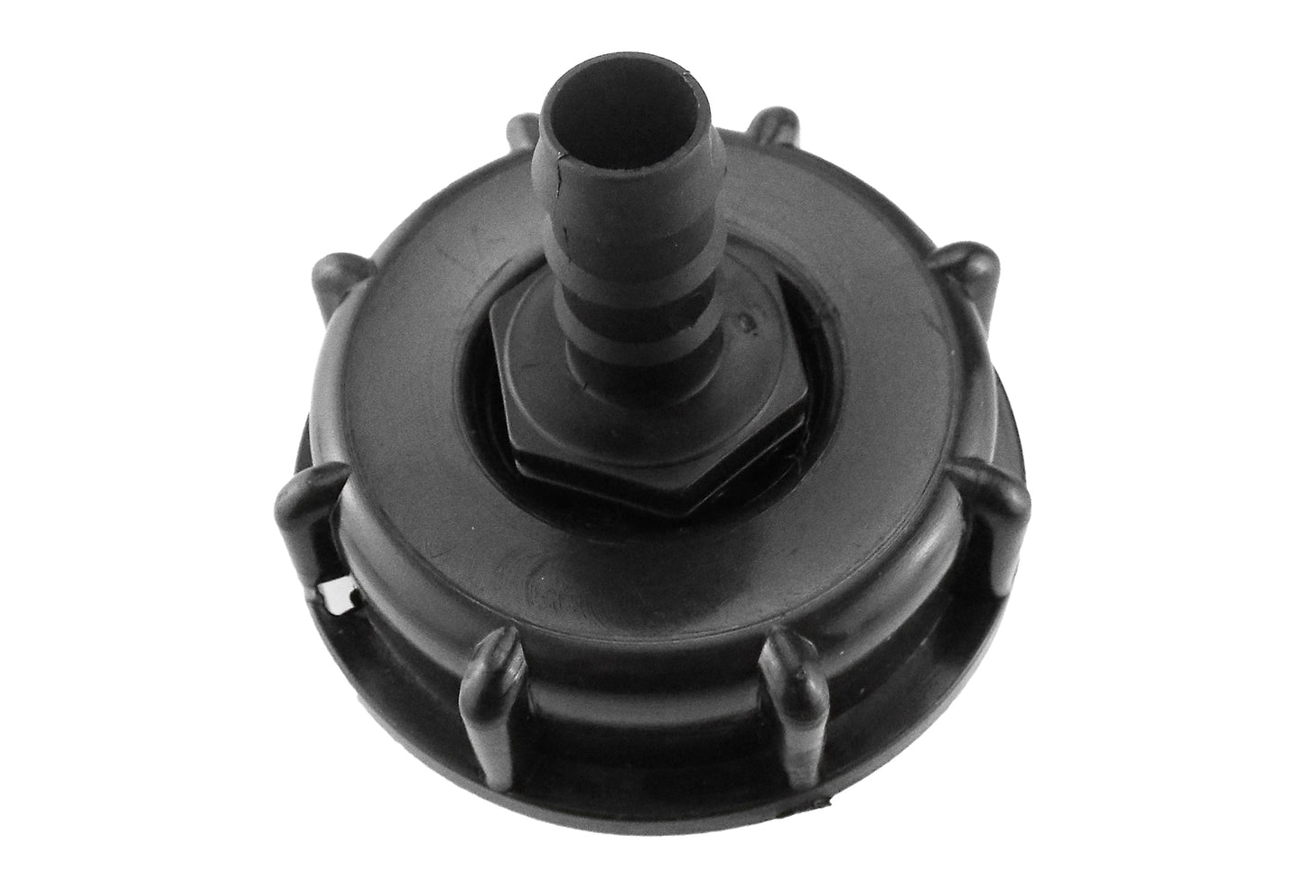 IBC 2 S60X6 Cap with Straight 16mm Barb Hose Connector Set Micro Watering System