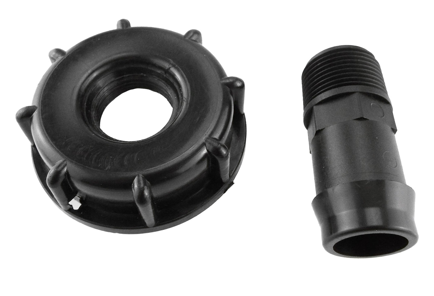 IBC 2 S60X6 Cap with Straight 25mm Barb BSP Thread Fitting Garden Irrigation Kit