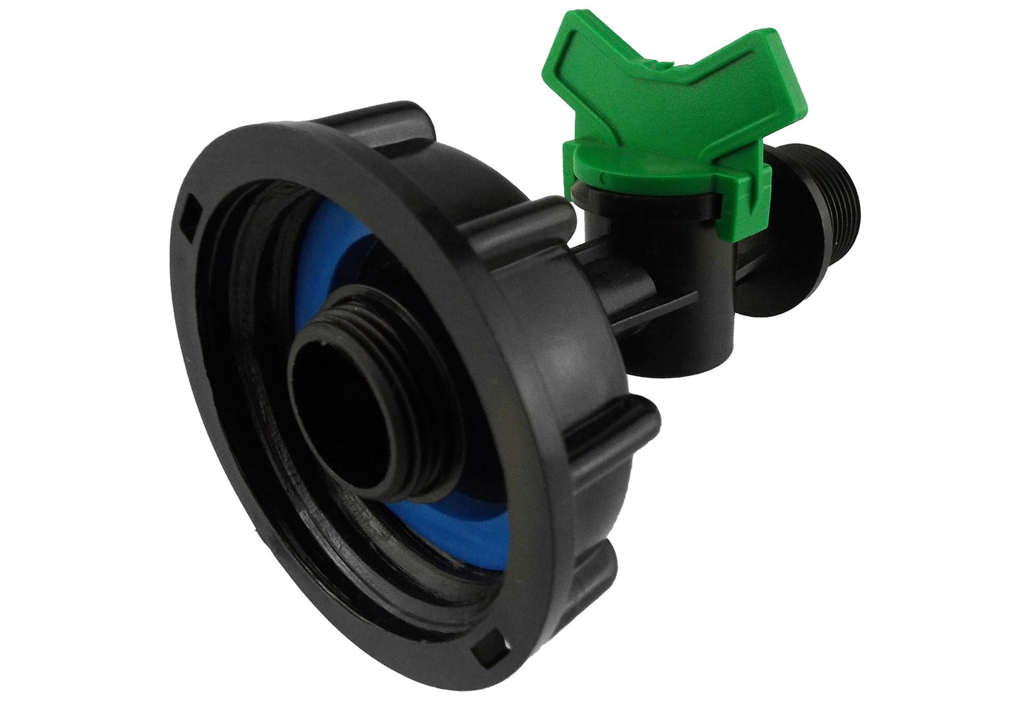 IBC 2 S60X6 Cap with 3/4 BSP Male Threaded Irrigation Valve for Water Connector