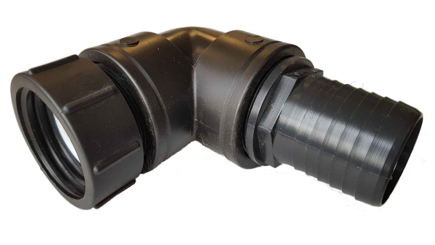 IBC 2 S60X6 Cap with 2 BSP Elbow and 50mm Barb Straight for Outdoor Watering Kit