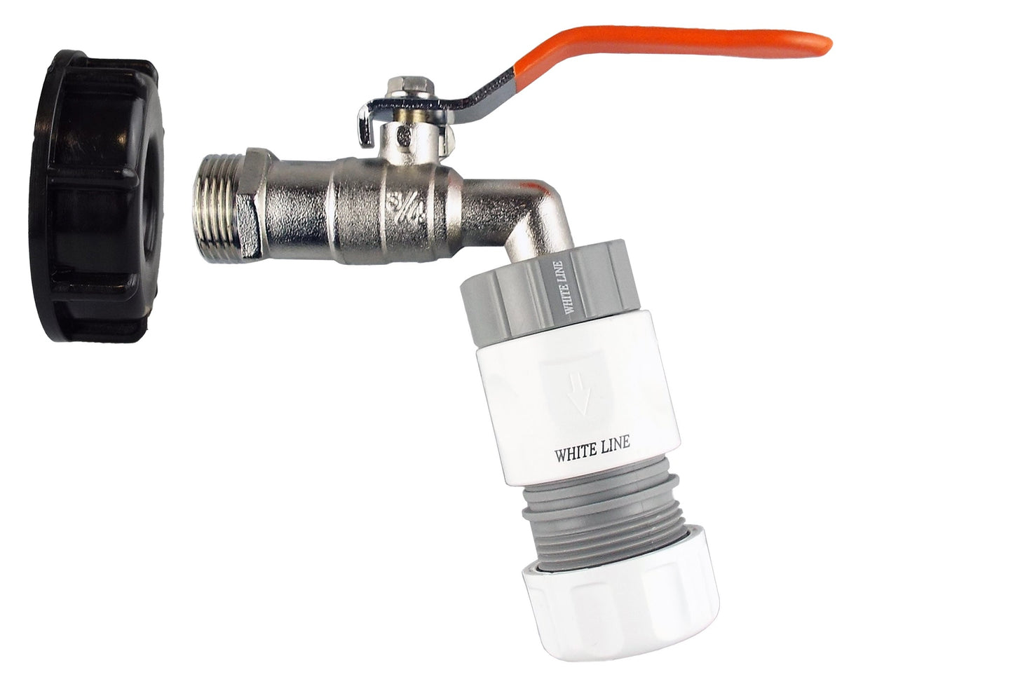 IBC 2 S60X6 Cap with Lever Tap and Max Flo Hose Connectors Set Hose Pipe Fitting