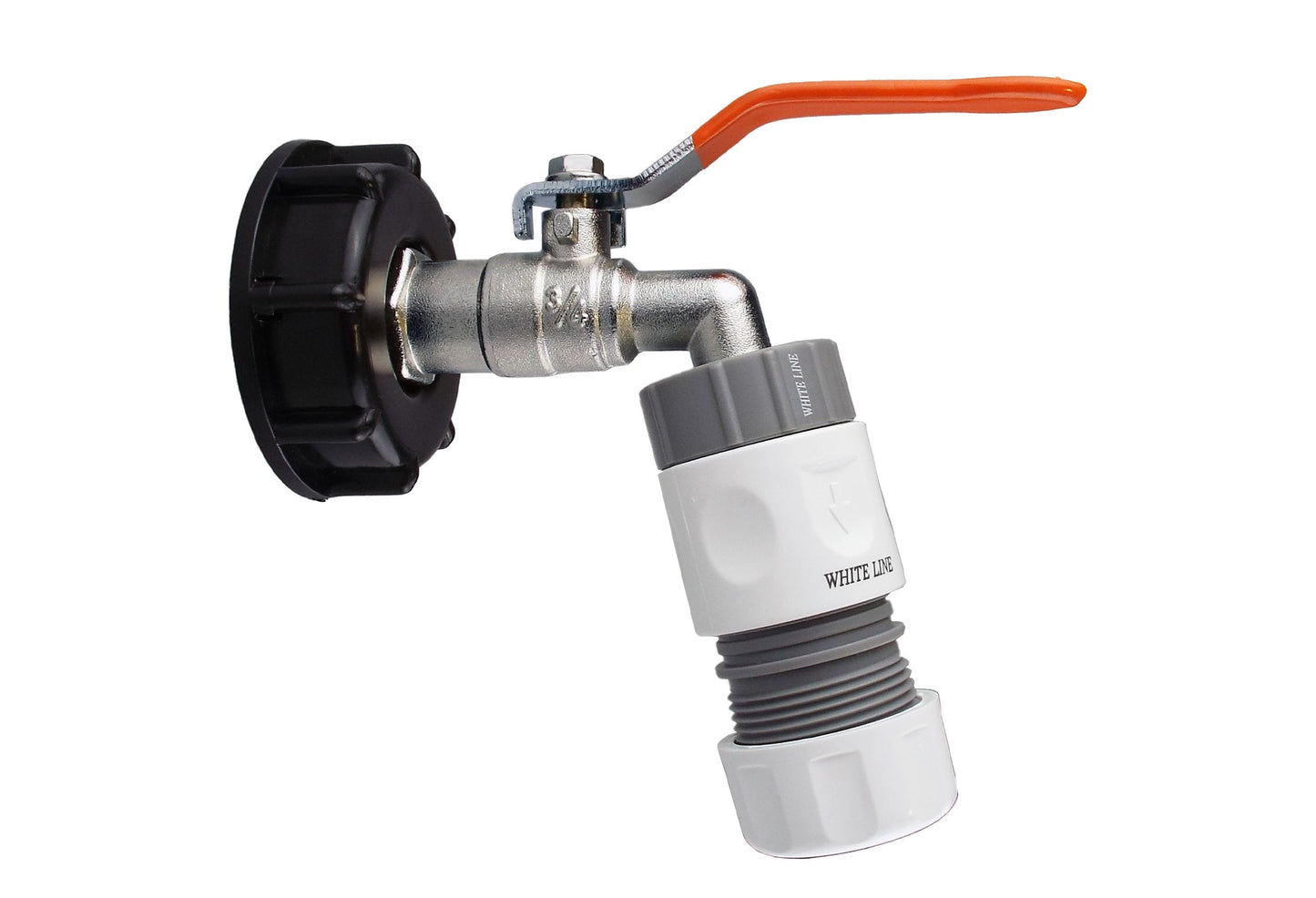 IBC 2 S60X6 Cap with Lever Tap and Max Flo Hose Connectors Set Hose Pipe Fitting