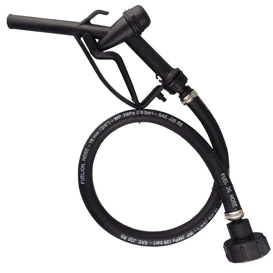 Fuel Gun with 3/4in Rubber Hose and Tank Adaptor Set for Stainless Steel Fitting