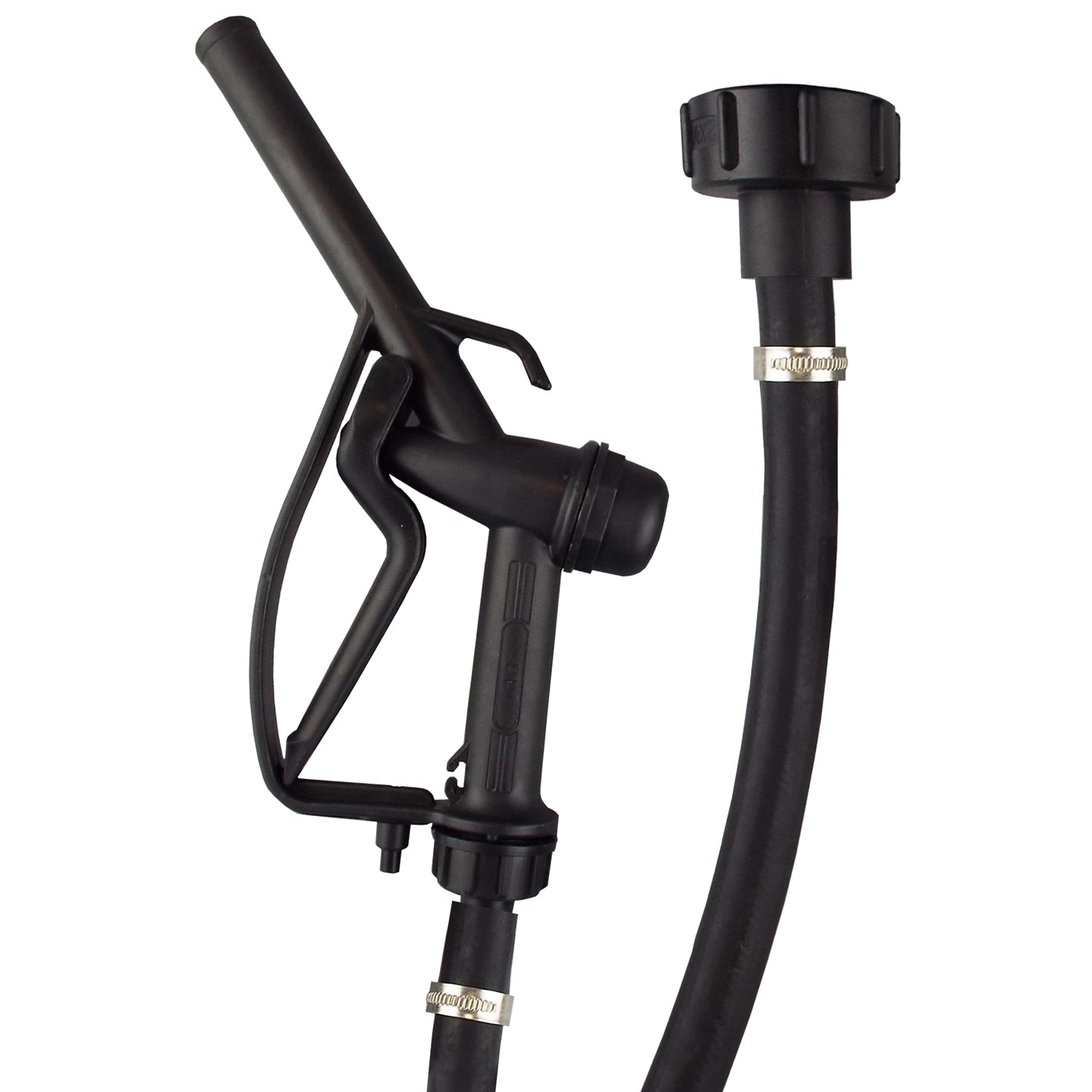 Fuel Gun with 3/4in Rubber Hose and Tank Adaptor Set for Stainless Steel Fitting
