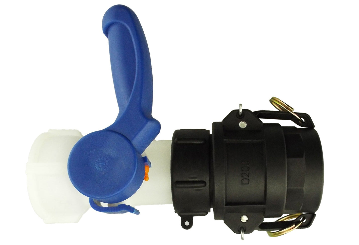 IBC 2 S60X6 Valve with IBC S60X6 - 2 Camlock Fitting and 2 BSP Type D Camlock