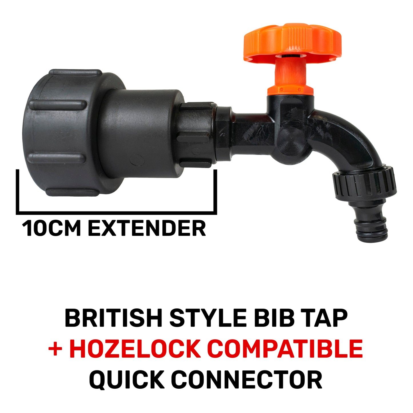 IBC 2 S60X6 - 3/4in BSPF Extender Adaptor with 3/4 BSP Plastic Bib Tap