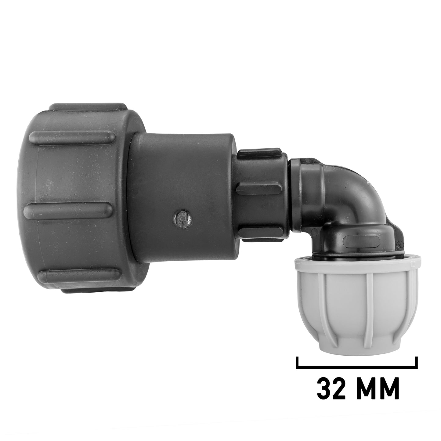 IBC 2 S60X6 - 1in BSPF Extender Adaptor with MDPE Elbow 32mm for Water Connector