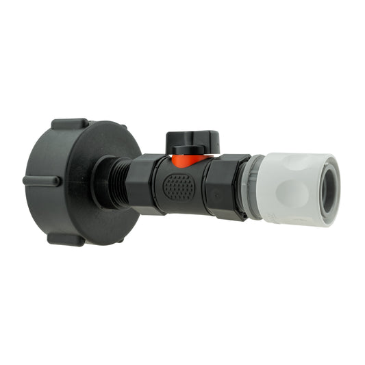 IBC 2 S60X6 Cap with In-Line BSPF Valve and 3/4 BSPM Female Hose Connector WL