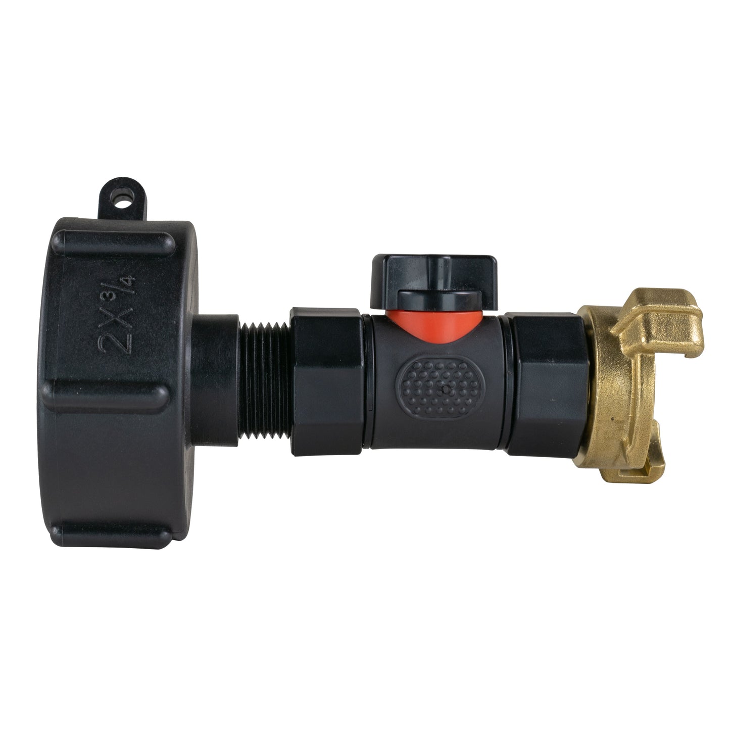 IBC 2 S60X6 Cap with In-Line BSPF Valve and Geka Type Fitting BSP Thread Fitting