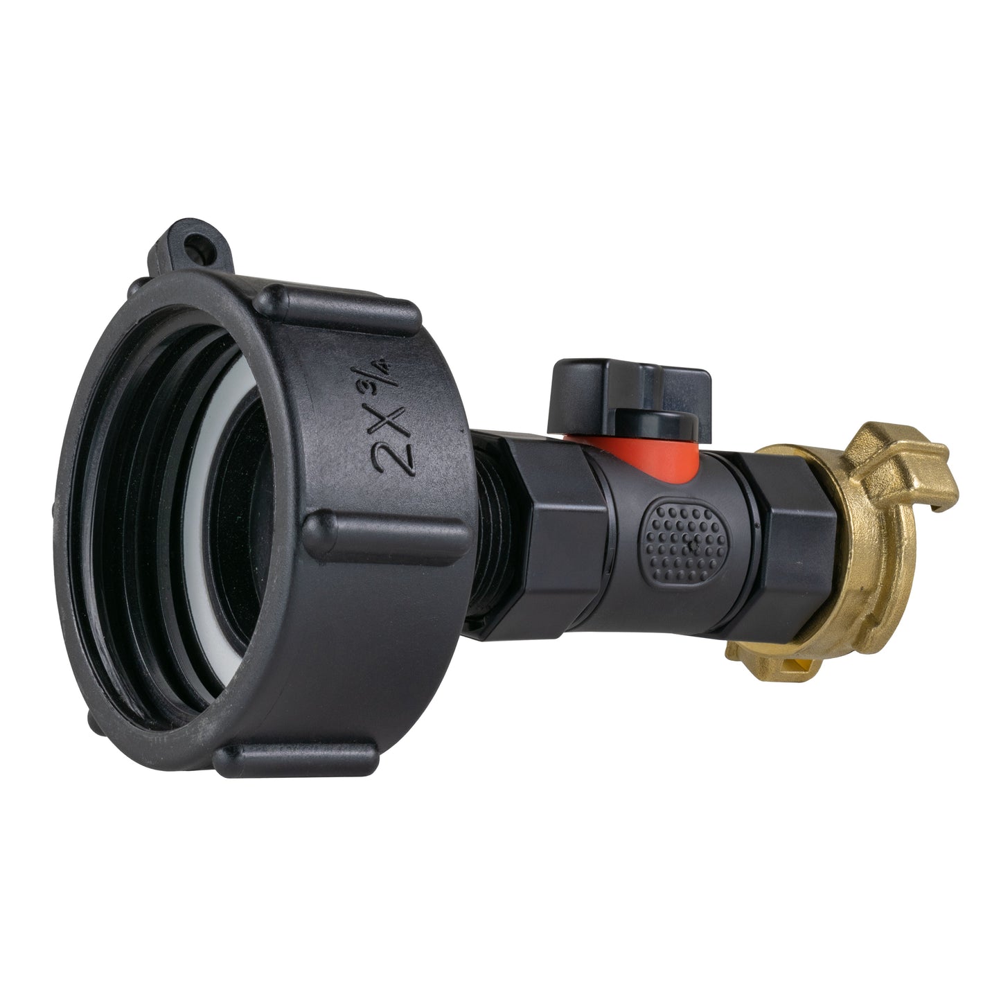 IBC 2 S60X6 Cap with In-Line BSPF Valve and Geka Type Fitting BSP Thread Fitting