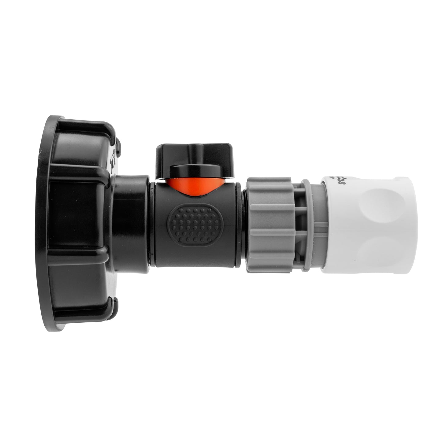 IBC 2 S60X6 Cap with In-Line BSPM Valve and 3/4 BSPF Female Hose Connector WL