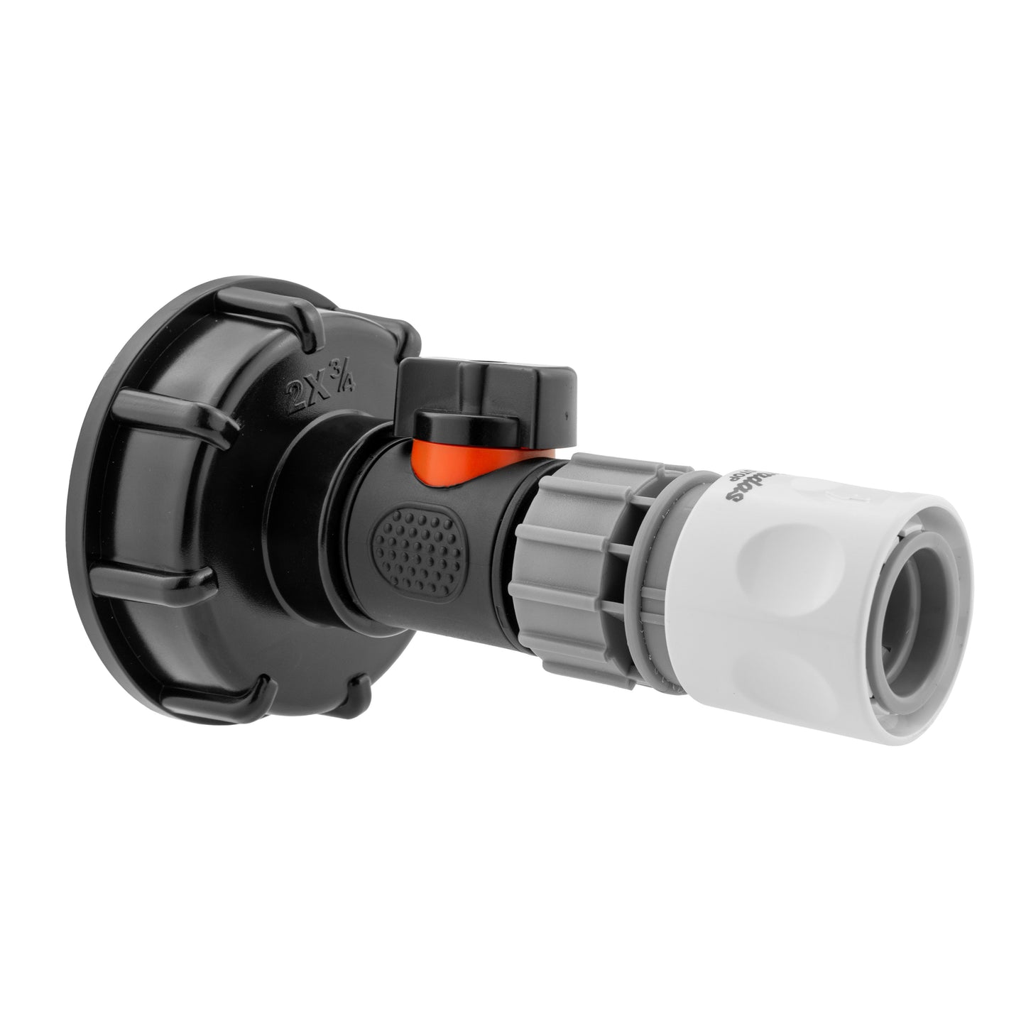 IBC 2 S60X6 Cap with In-Line BSPM Valve and 3/4 BSPF Female Hose Connector WL
