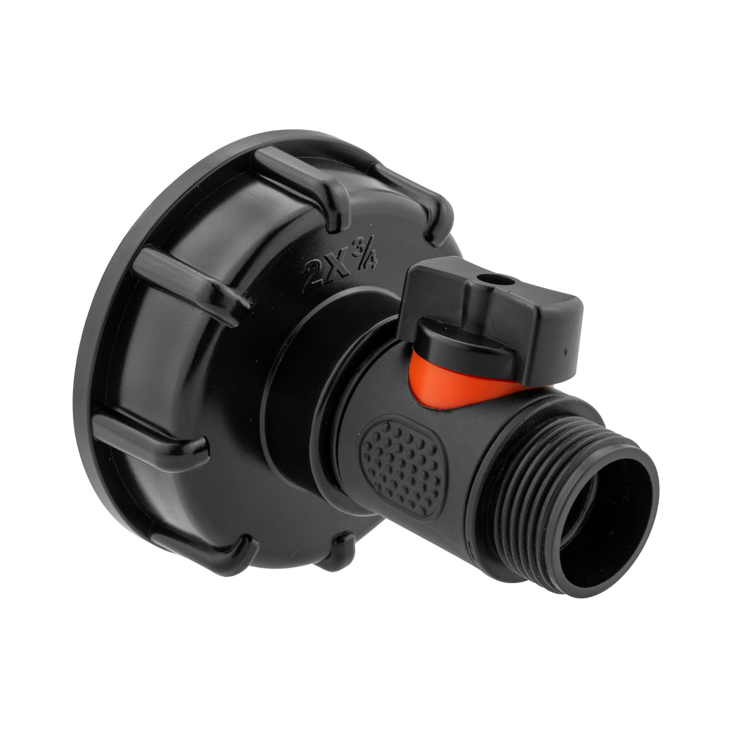 IBC 2 S60X6 Cap with In-Line BSPM Threaded Valve for Drip Irrigation Fitting