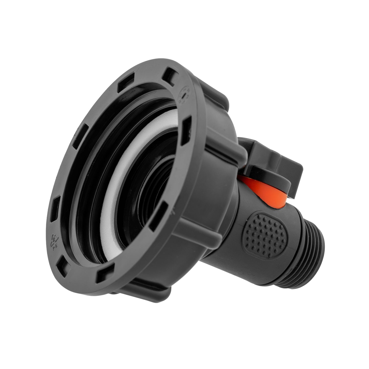 IBC 2 S60X6 Cap with In-Line BSPM Threaded Valve for Drip Irrigation Fitting