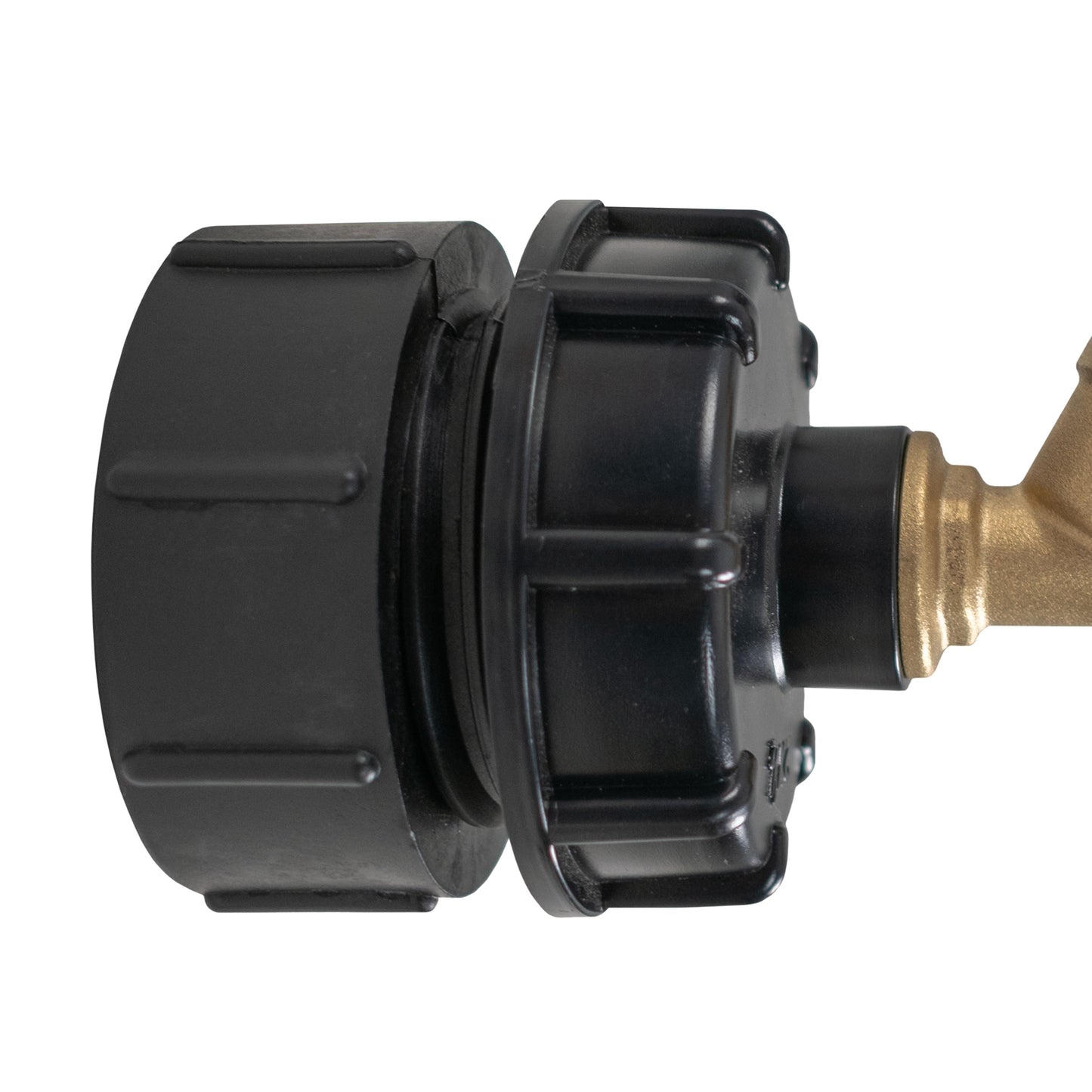 AP Supplies IBC 2” BSPF – S60X6 Cap with S60X6 – ½” BSPF Cap and Brass Bib Tap 1/2” Barb