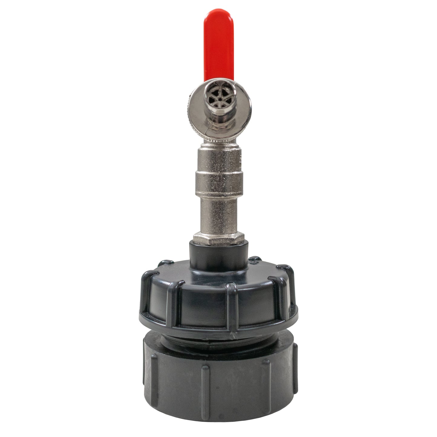 AP Supplies IBC 2” BSPF – S60X6 Cap with S60X6 – ½” BSPF Cap and Lever Tap ½” Barb