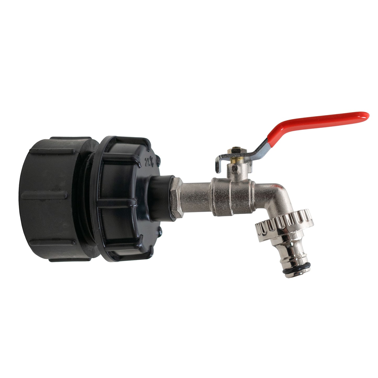 AP Supplies IBC 2” BSPF – S60X6 Cap with S60X6 – ½” BSPF Cap and Quick Connect Lever Tap ½” BSP