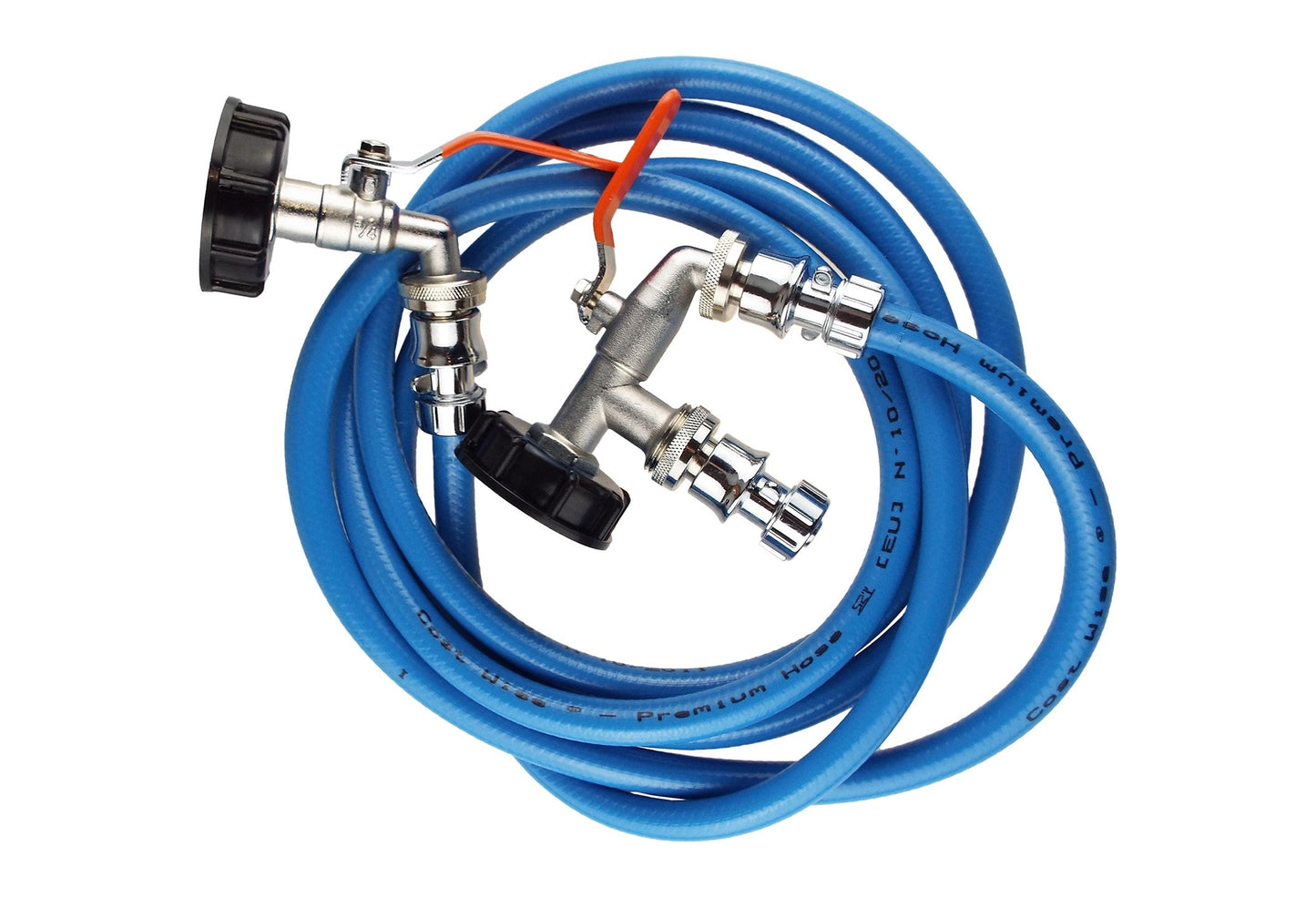 AP Supplies IBC Tank Connection Kit – Chrome - 3m hose kit